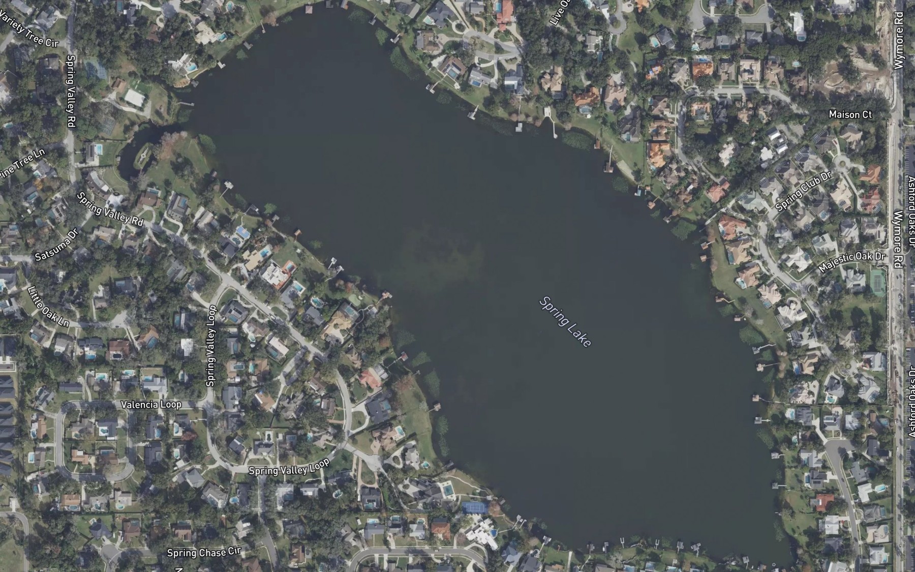 Satellite map of the Spring Lake