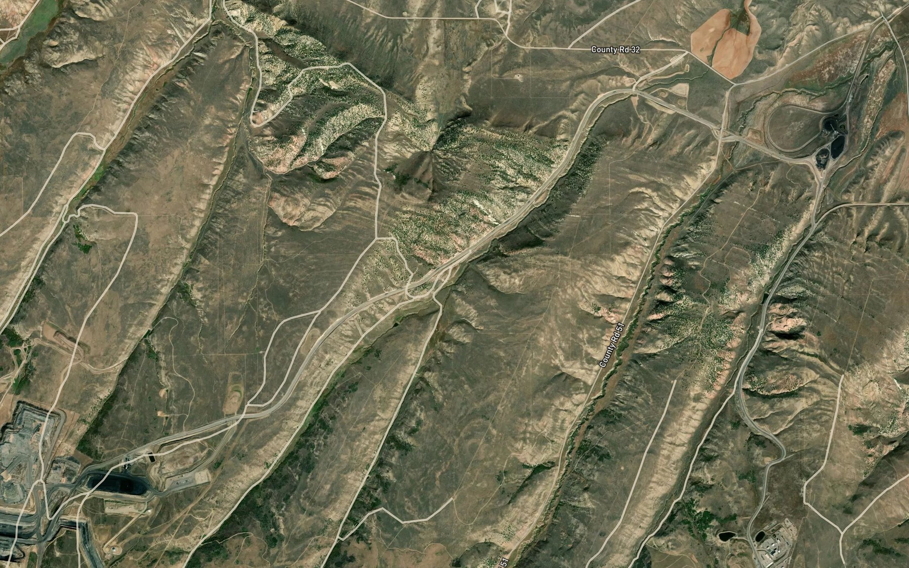 Satellite map of the West Fork Jubb Creek