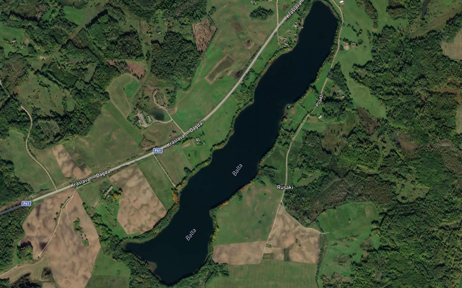 Satellite map of the Balta Ezers