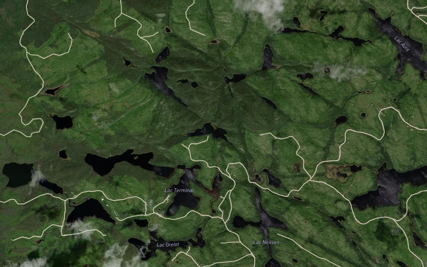 Satellite map of the Lac Camille