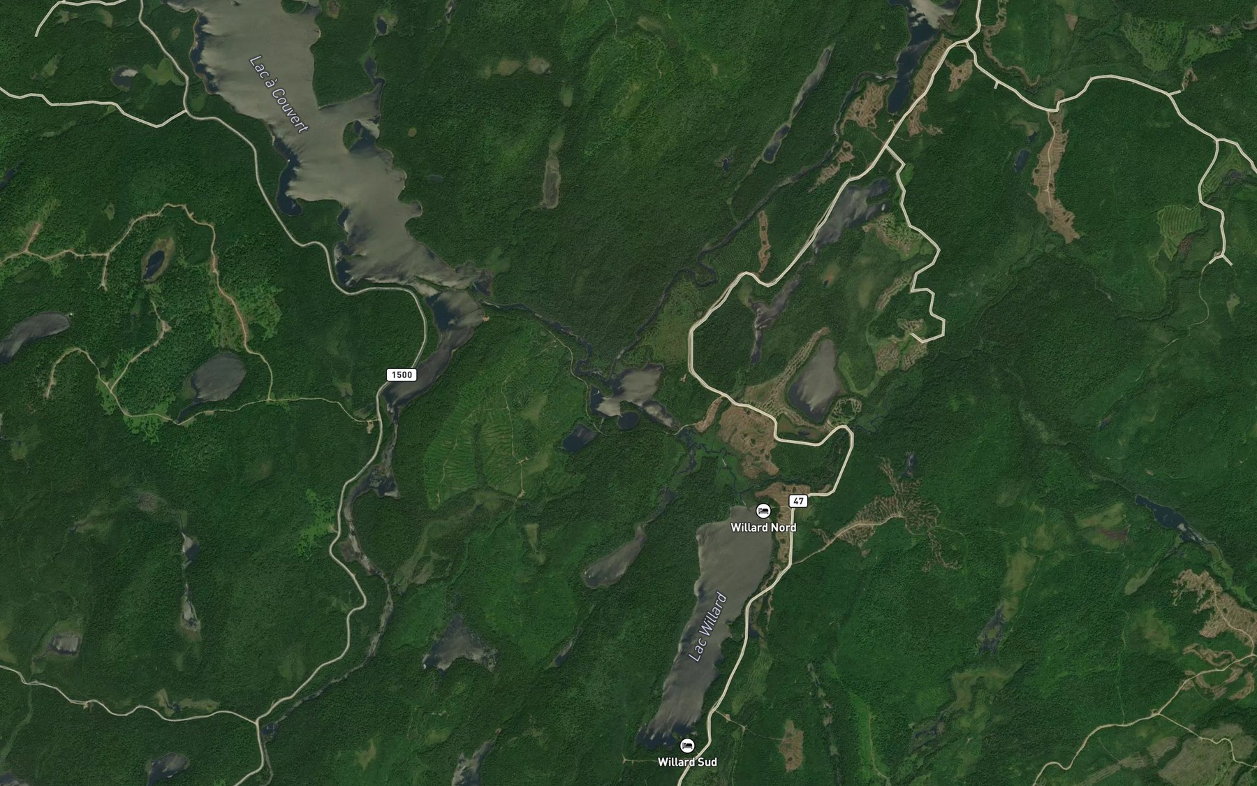 Satellite map of the Lac Heripel