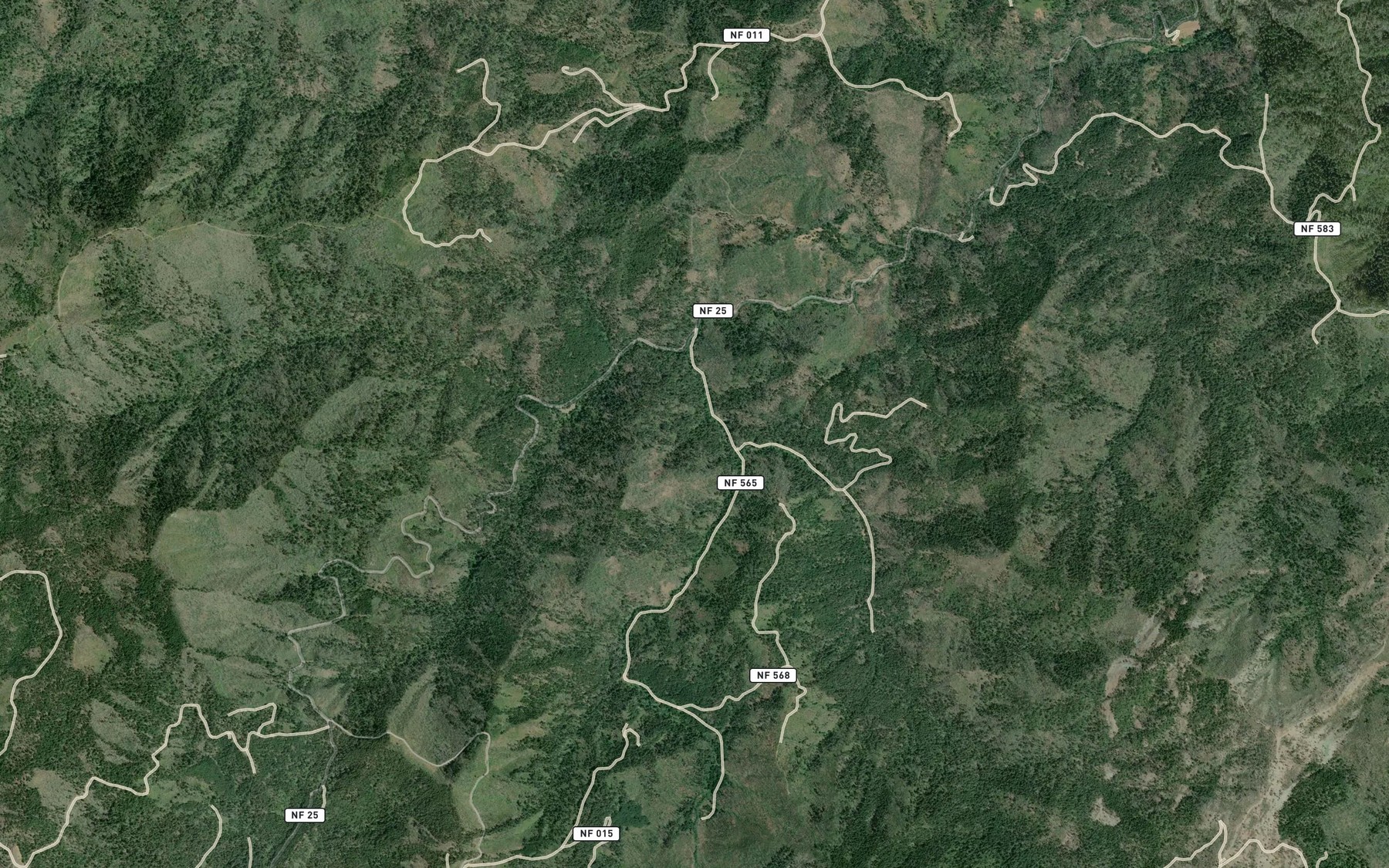 Satellite map of the Minnow Creek
