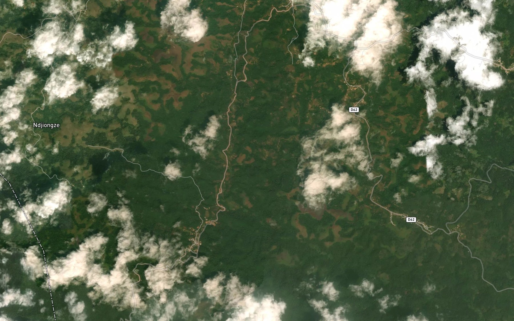 Satellite map of the Tseko