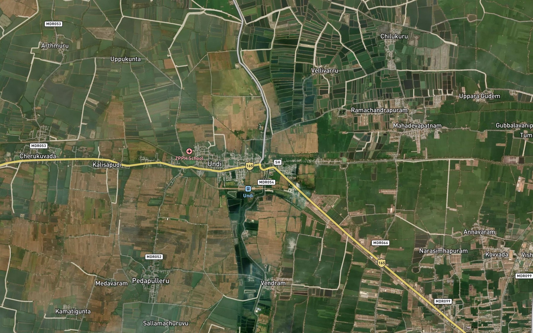 Satellite map of the Artamuru Channel