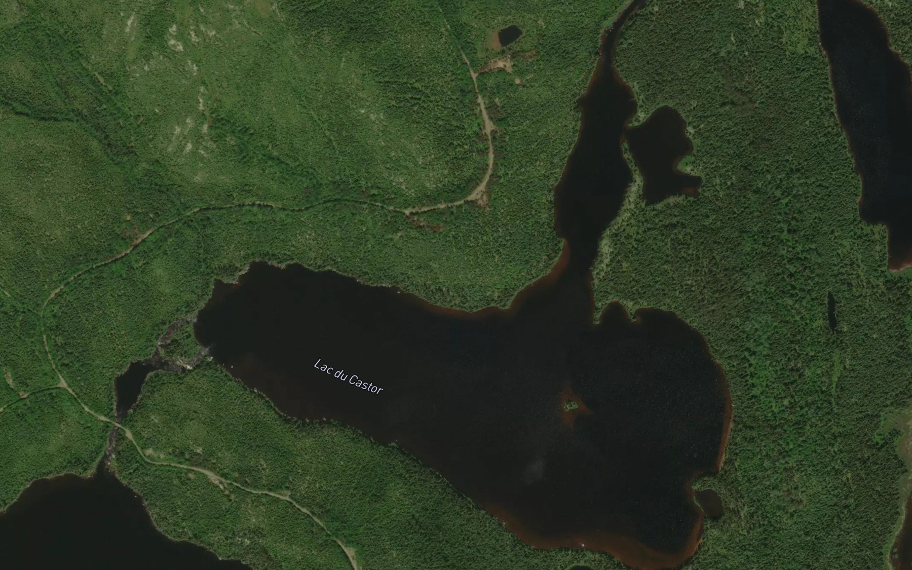 Satellite map of the Lac du Castor