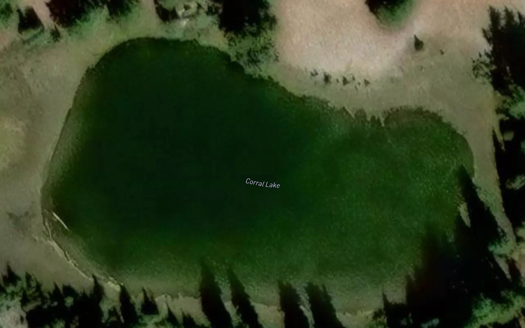 Satellite map of the Corral Lake