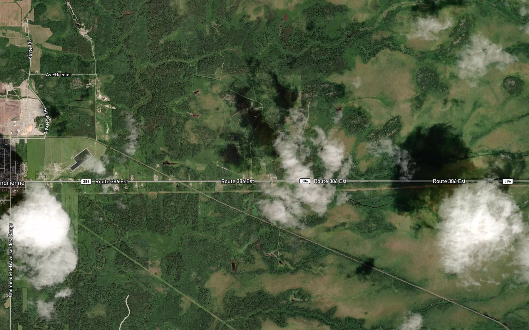 Satellite map of the Ruisseau Saint-Arneault