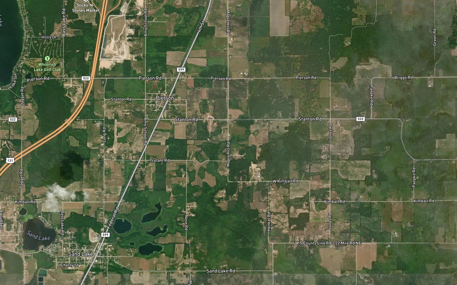 Satellite map of the Herron Drain Number One