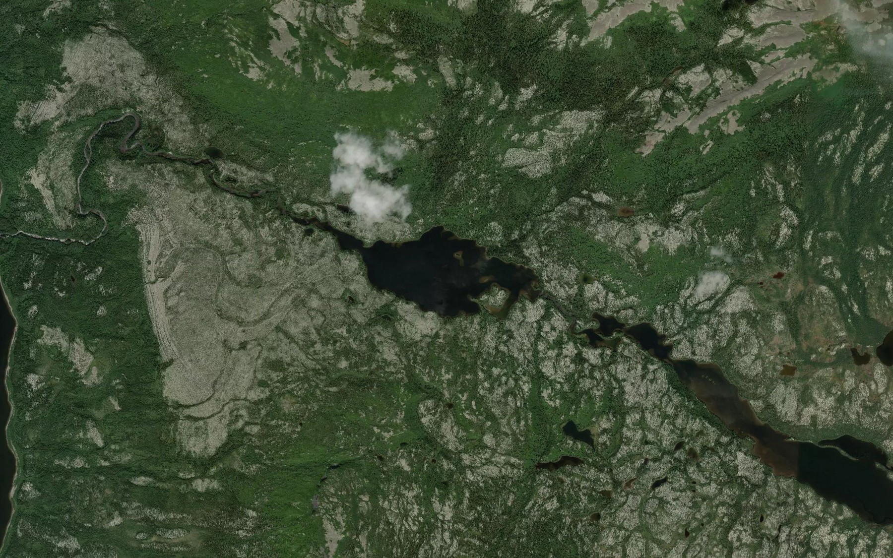 Satellite map of the Lac David