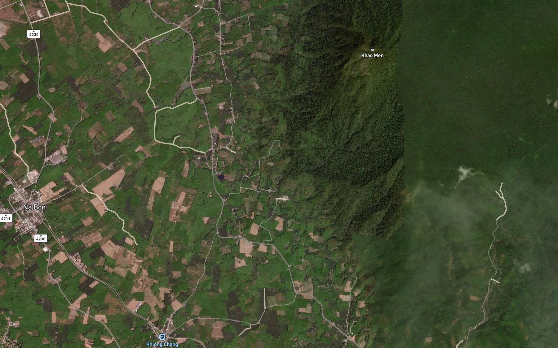 Satellite map of the Nam Tok Khlong Chang