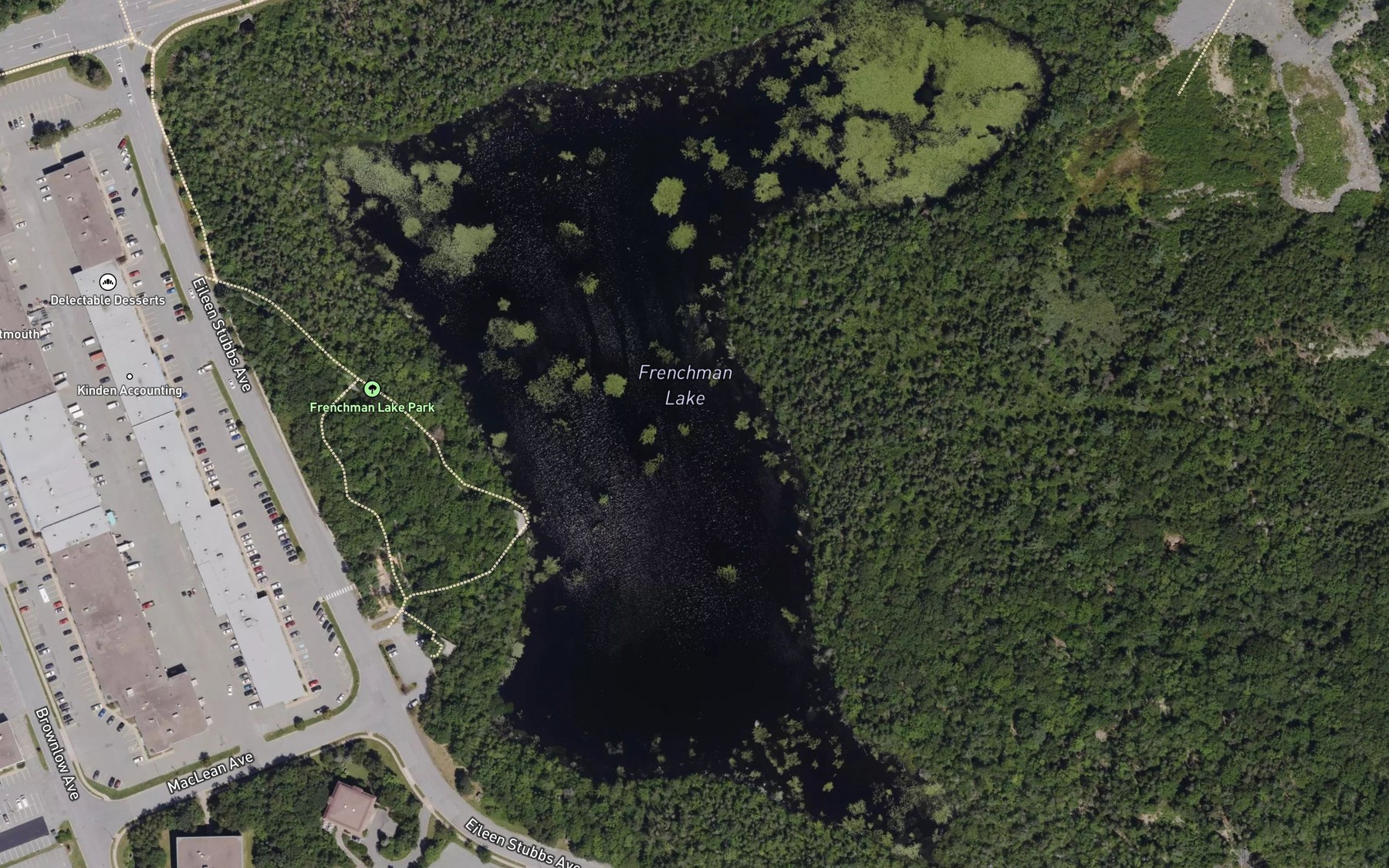Satellite map of the Frenchman Lake