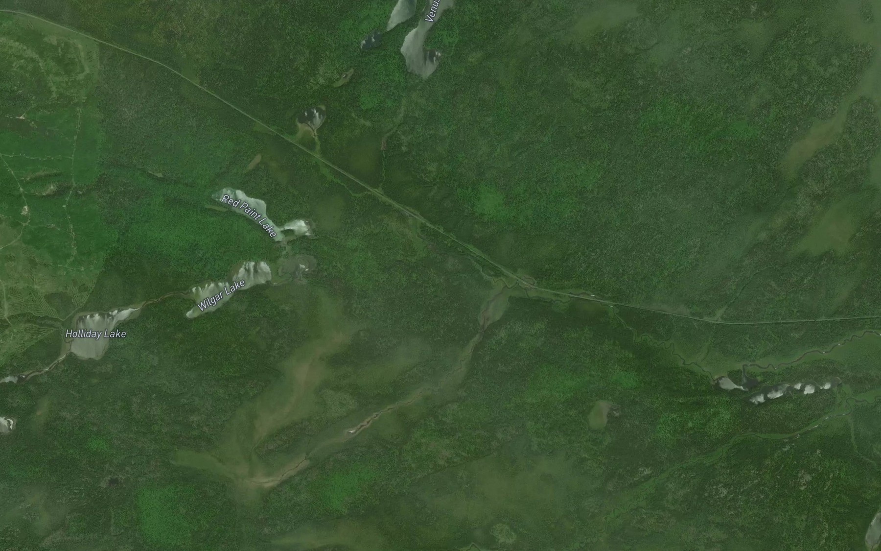 Satellite map of the Coffey Creek