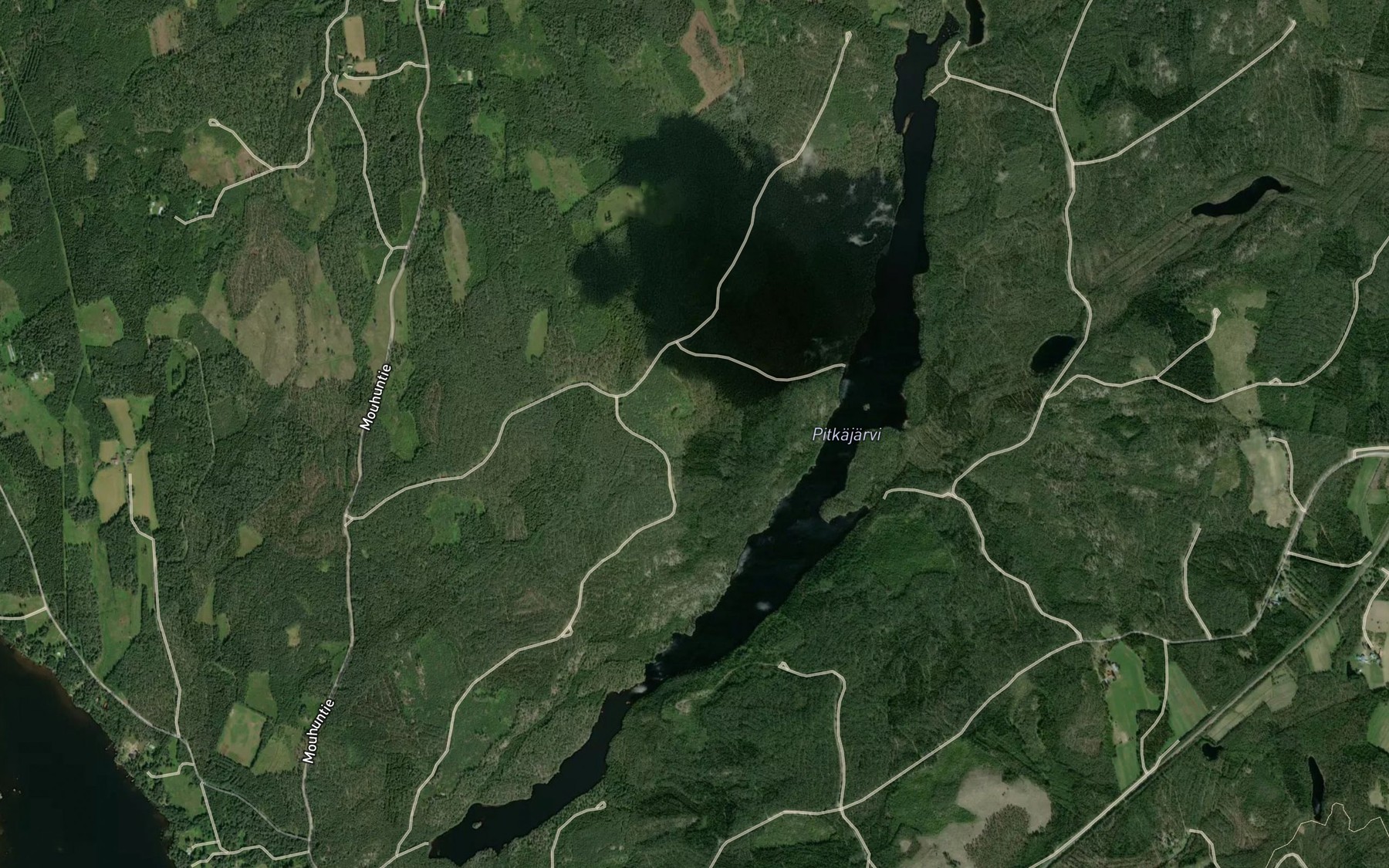 Satellite map of the Pitkajarvi