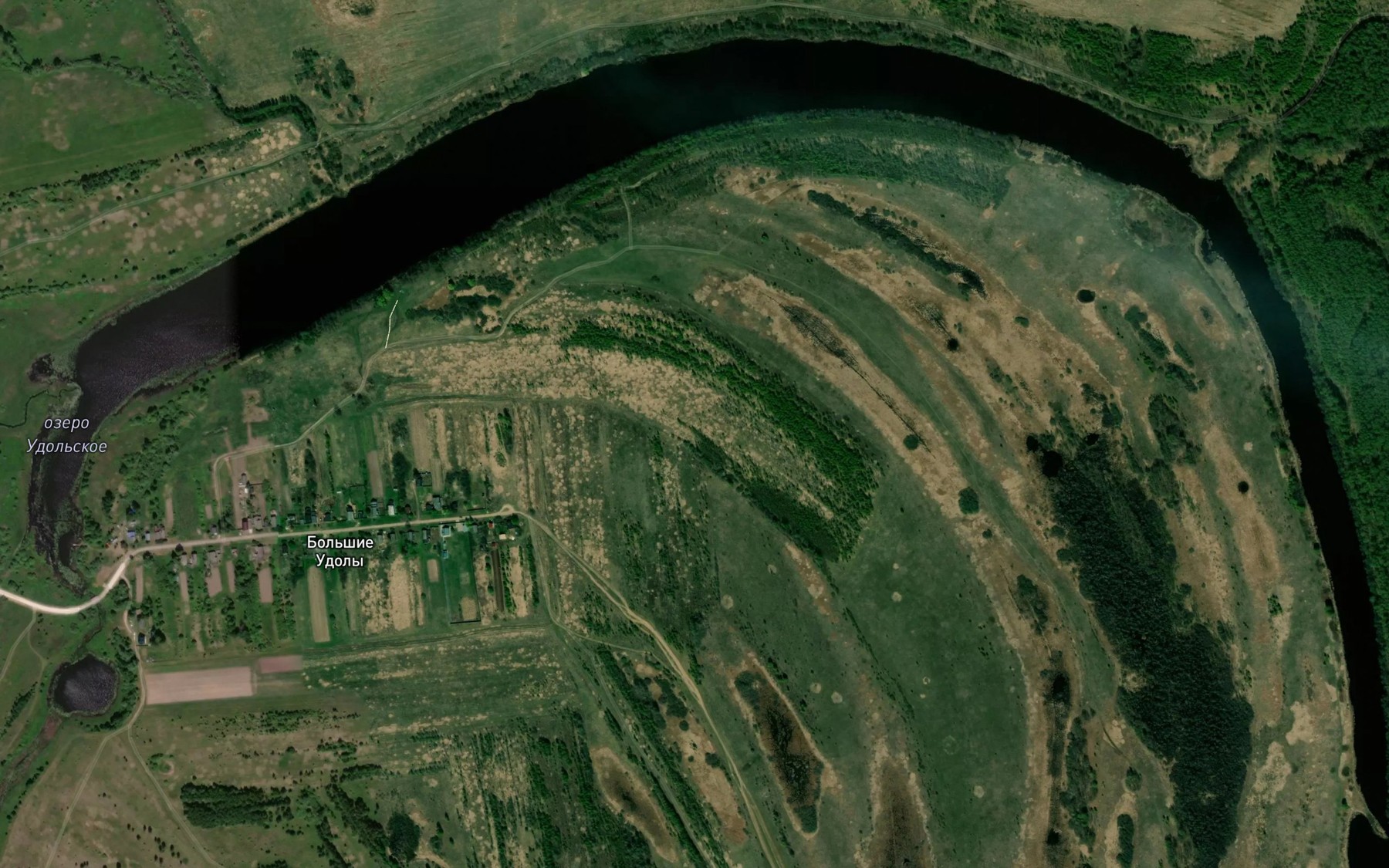Satellite map of the Ozero Udol'skoye