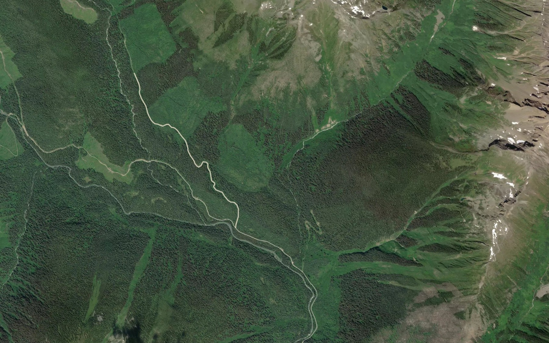 Satellite map of the Lebher Creek