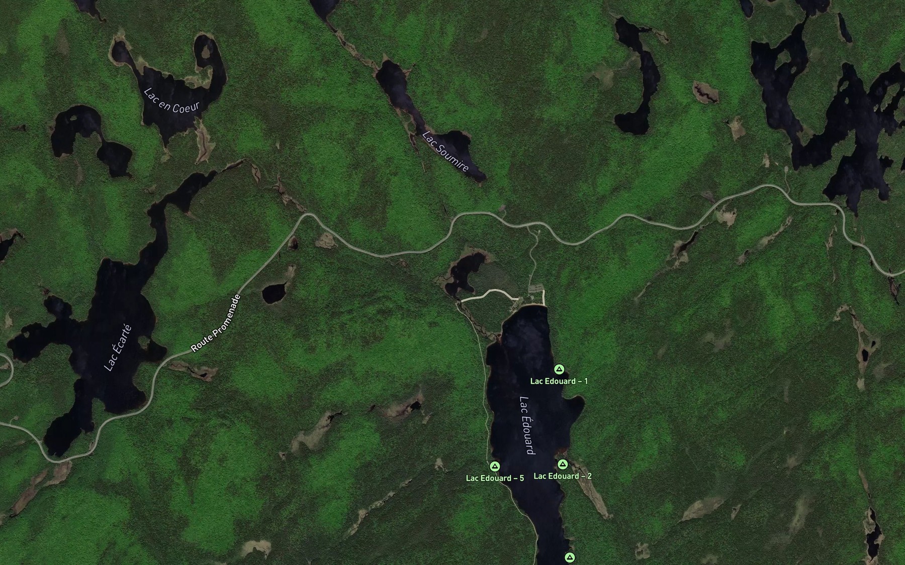 Satellite map of the Ruisseau Ecarte