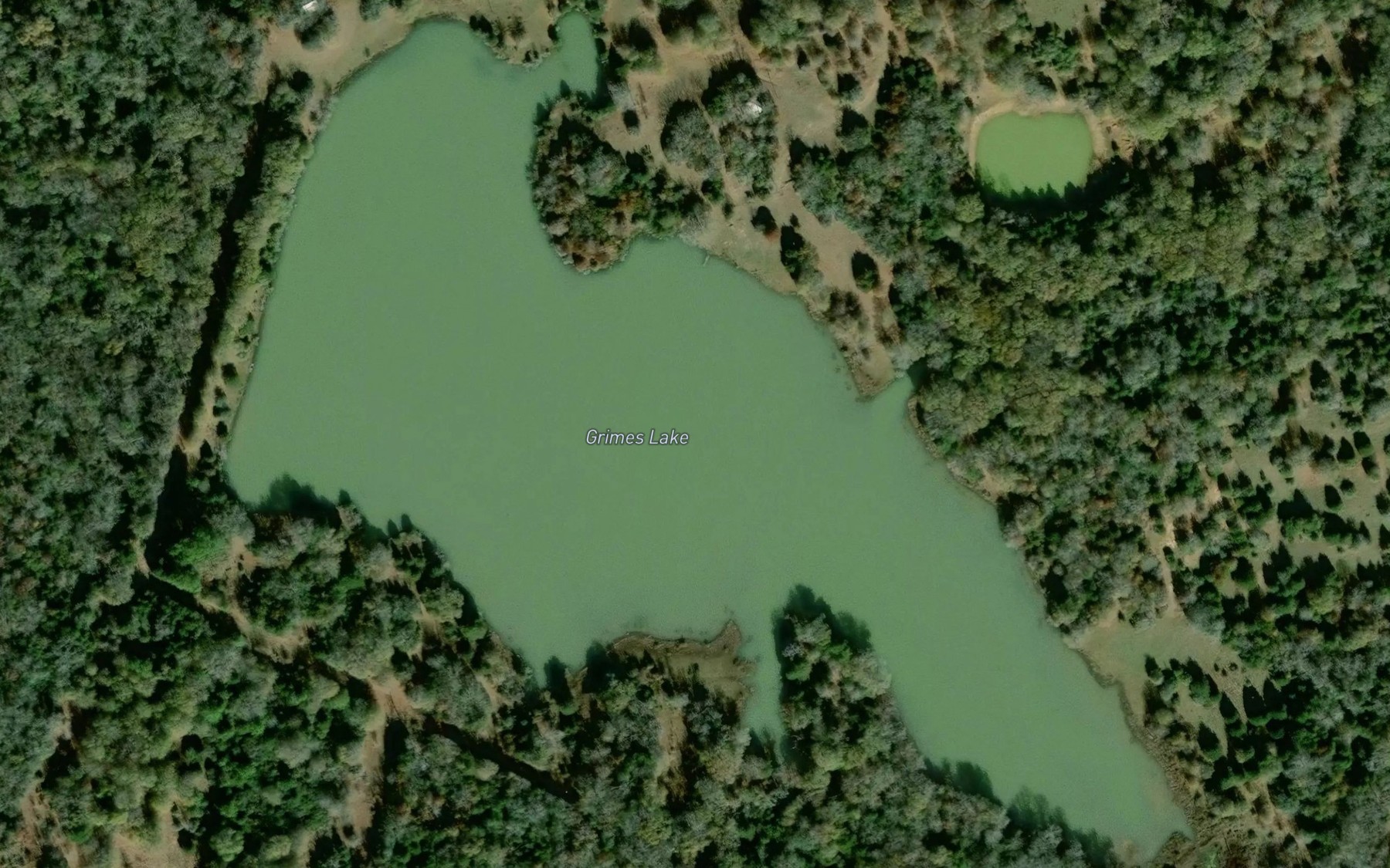 Satellite map of the Grimes Lake
