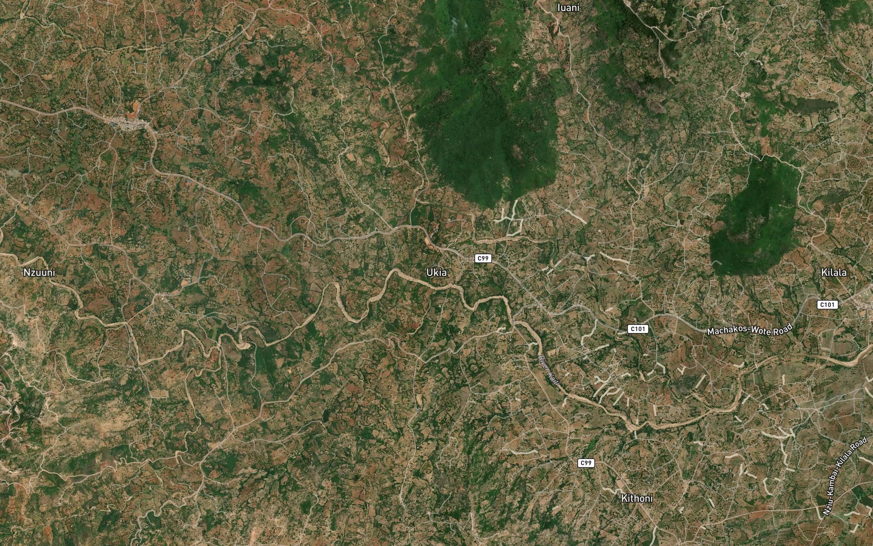 Satellite map of the Thiiba