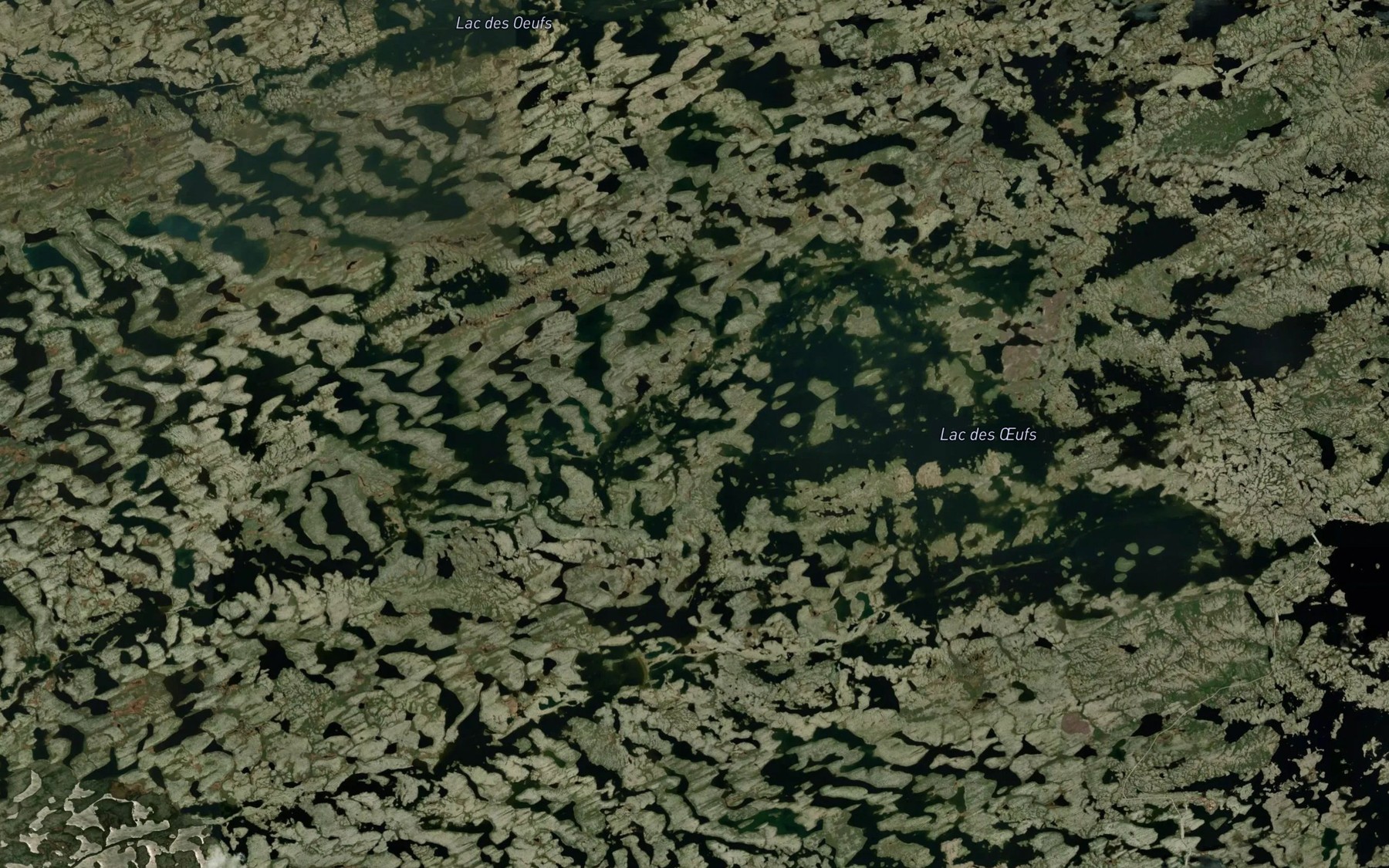 Satellite map of the Lac des Oeufs