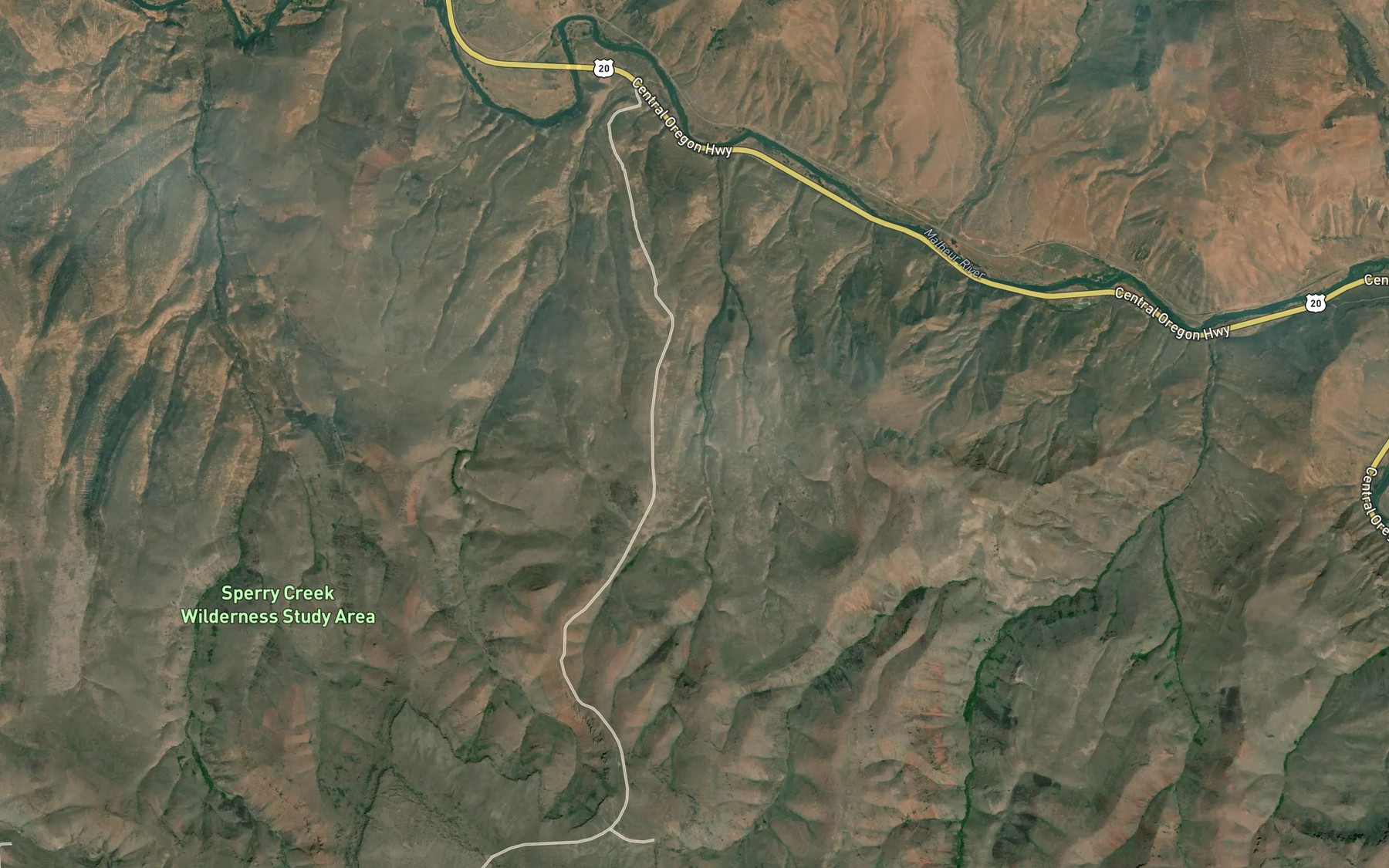 Satellite map of the Boney Spring Number 1