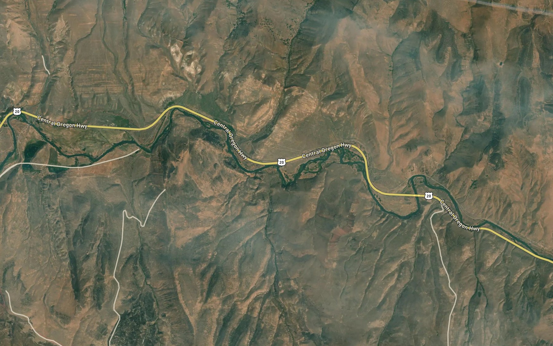 Satellite map of the Indian Creek