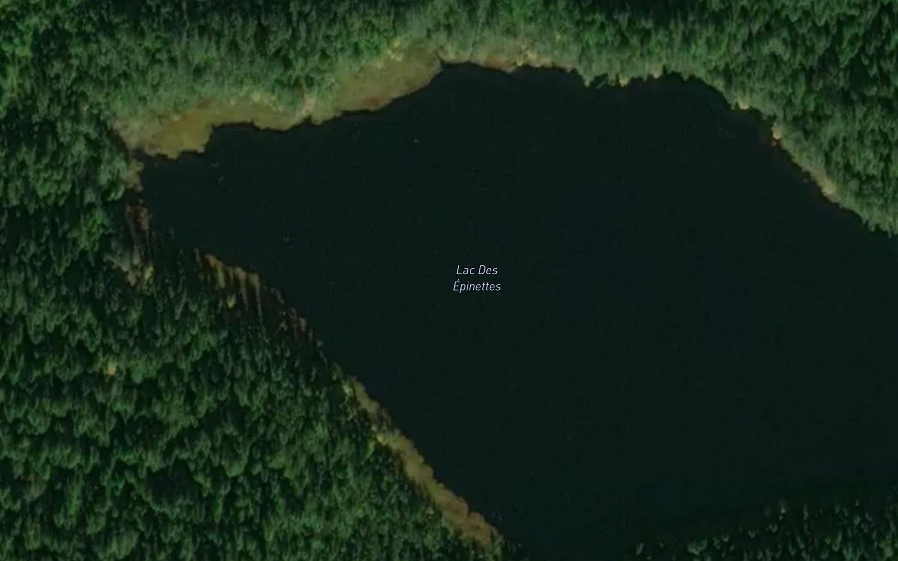 Satellite map of the Lac des Epinettes
