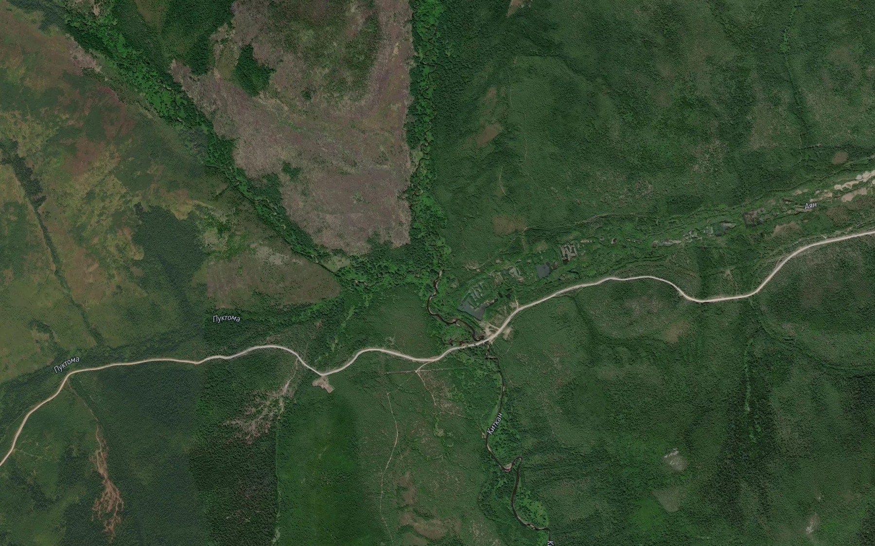 Satellite map of the Bol'shoy Kitkan