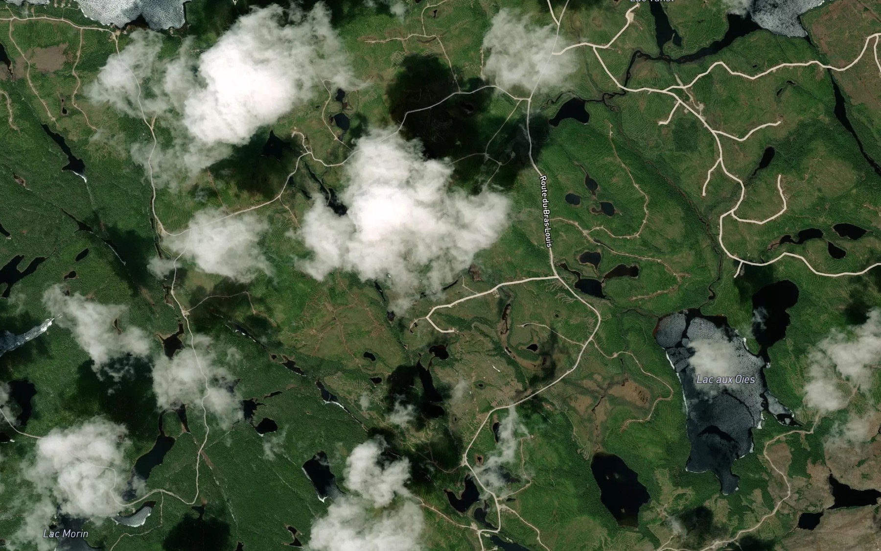 Satellite map of the Lac de la Chaussette