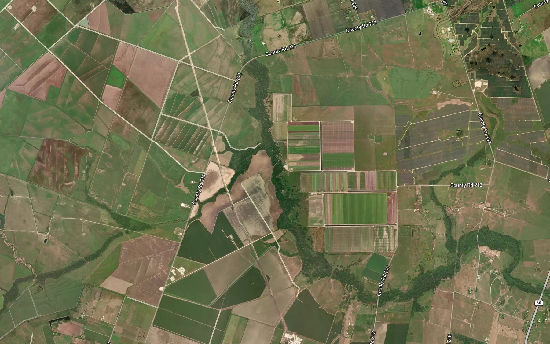 Satellite map of the Clarks Branch