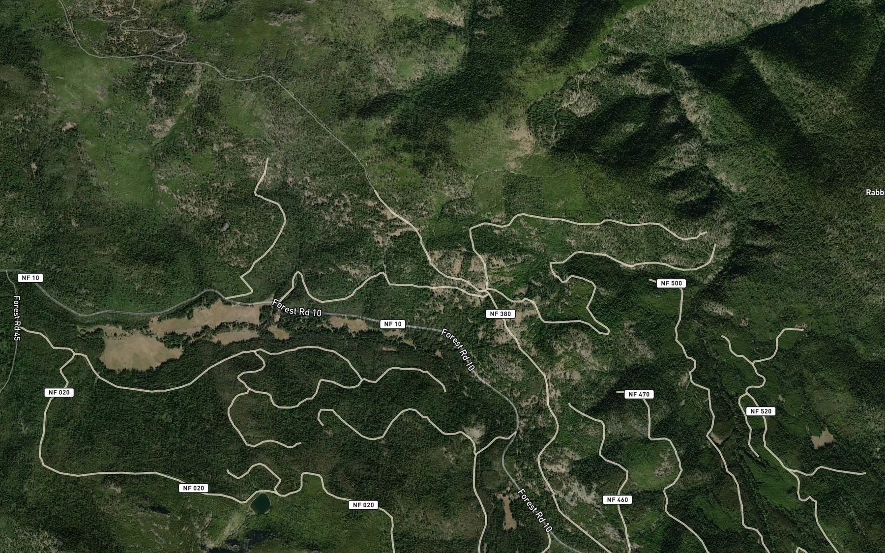 Satellite map of the O'Rouick Spring