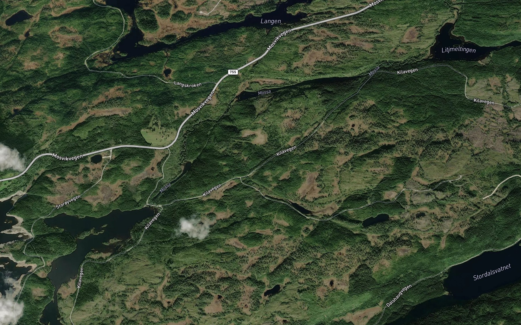 Satellite map of the Gastjornbekken