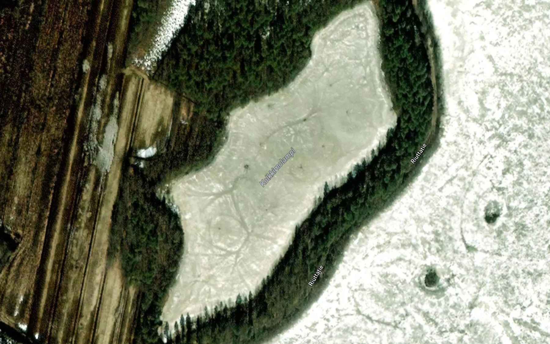 Satellite map of the Kolkkimolampi