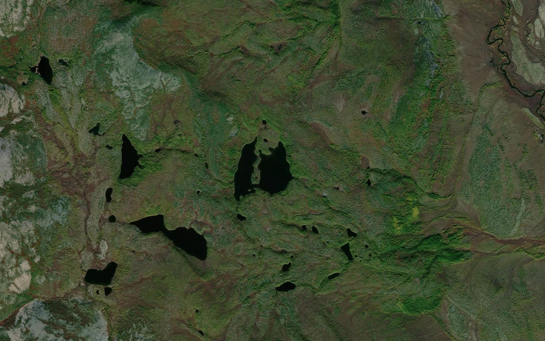 Satellite map of the Ozero Ostrovnoye