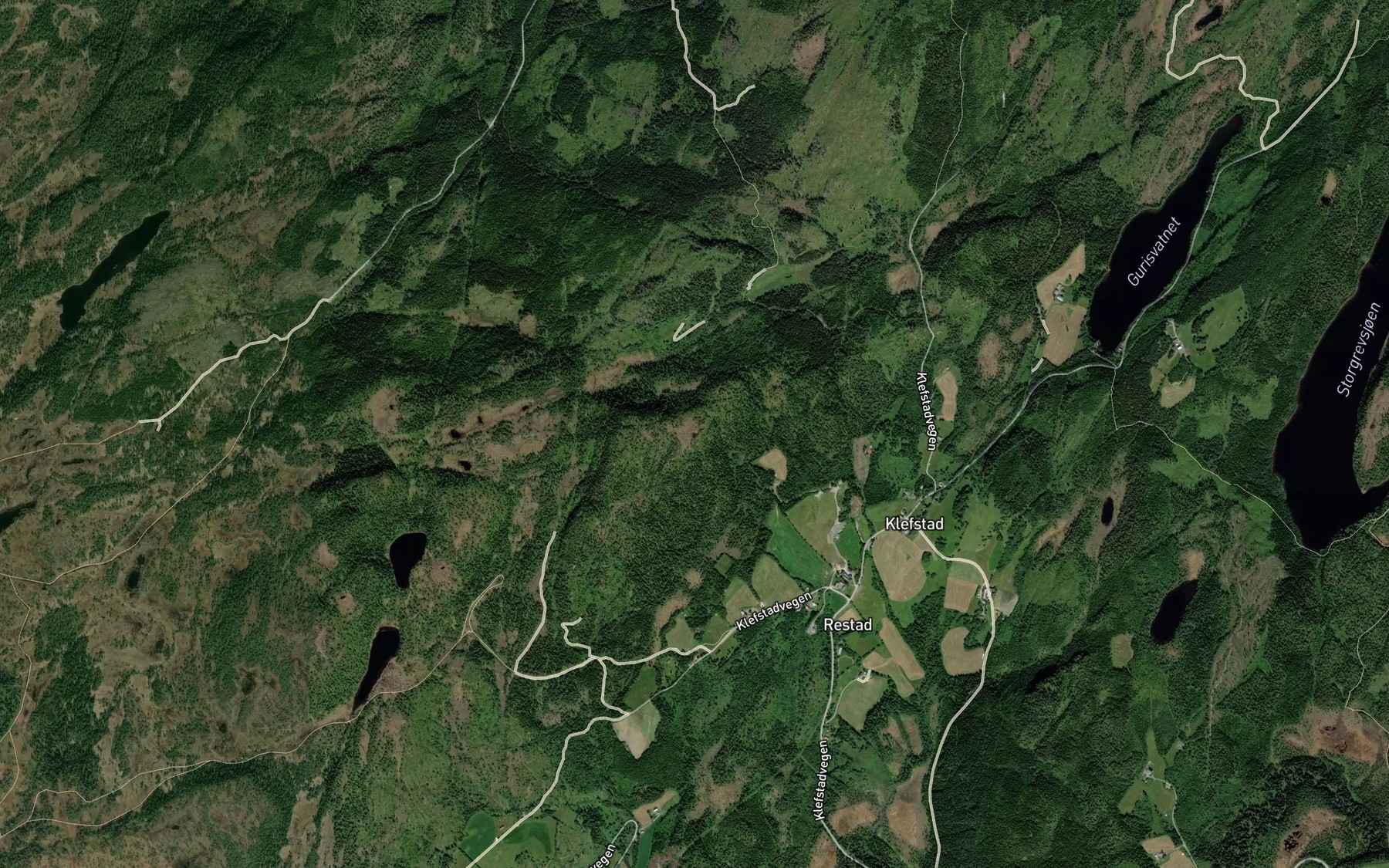 Satellite map of the Grotastjorna
