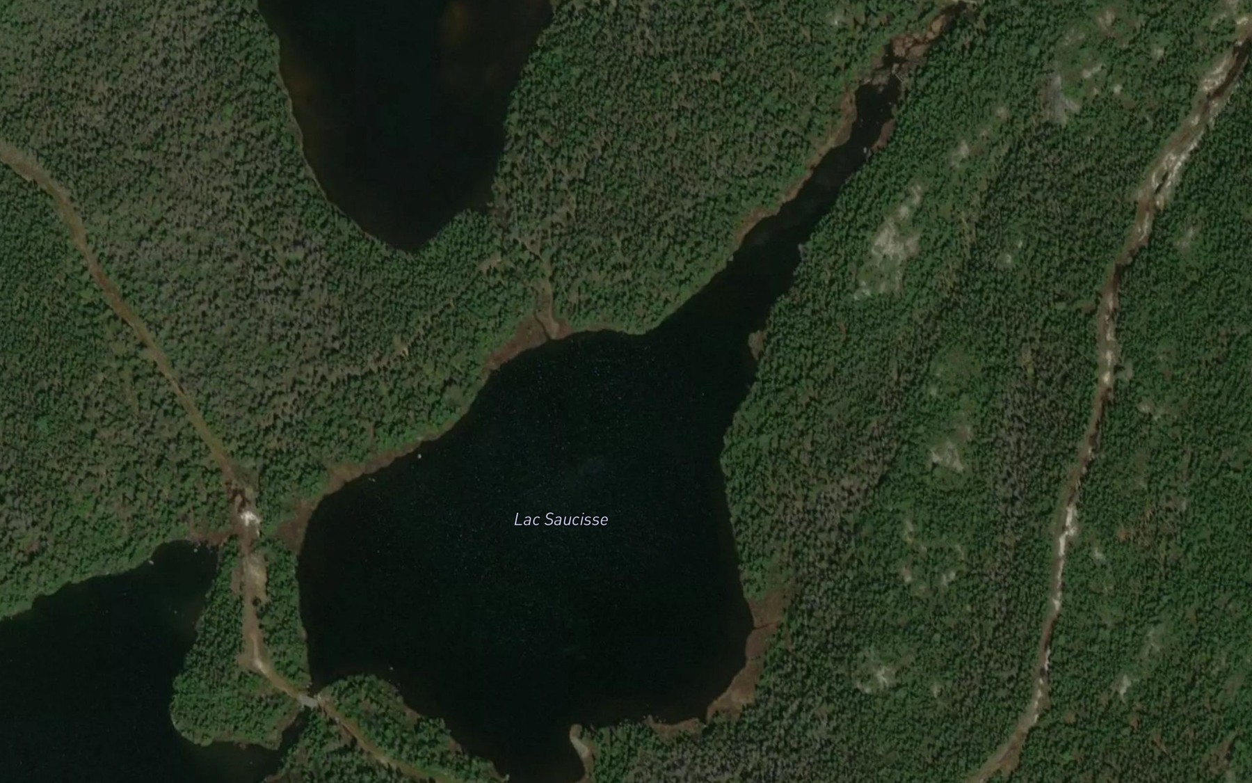 Satellite map of the Lac Saucisse