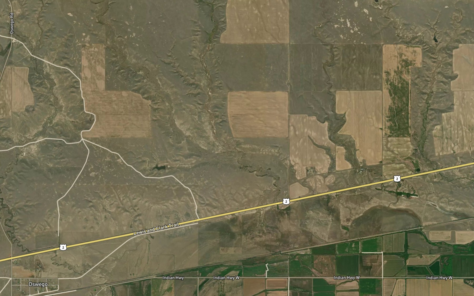 Satellite map of the East Fork Flynn Creek