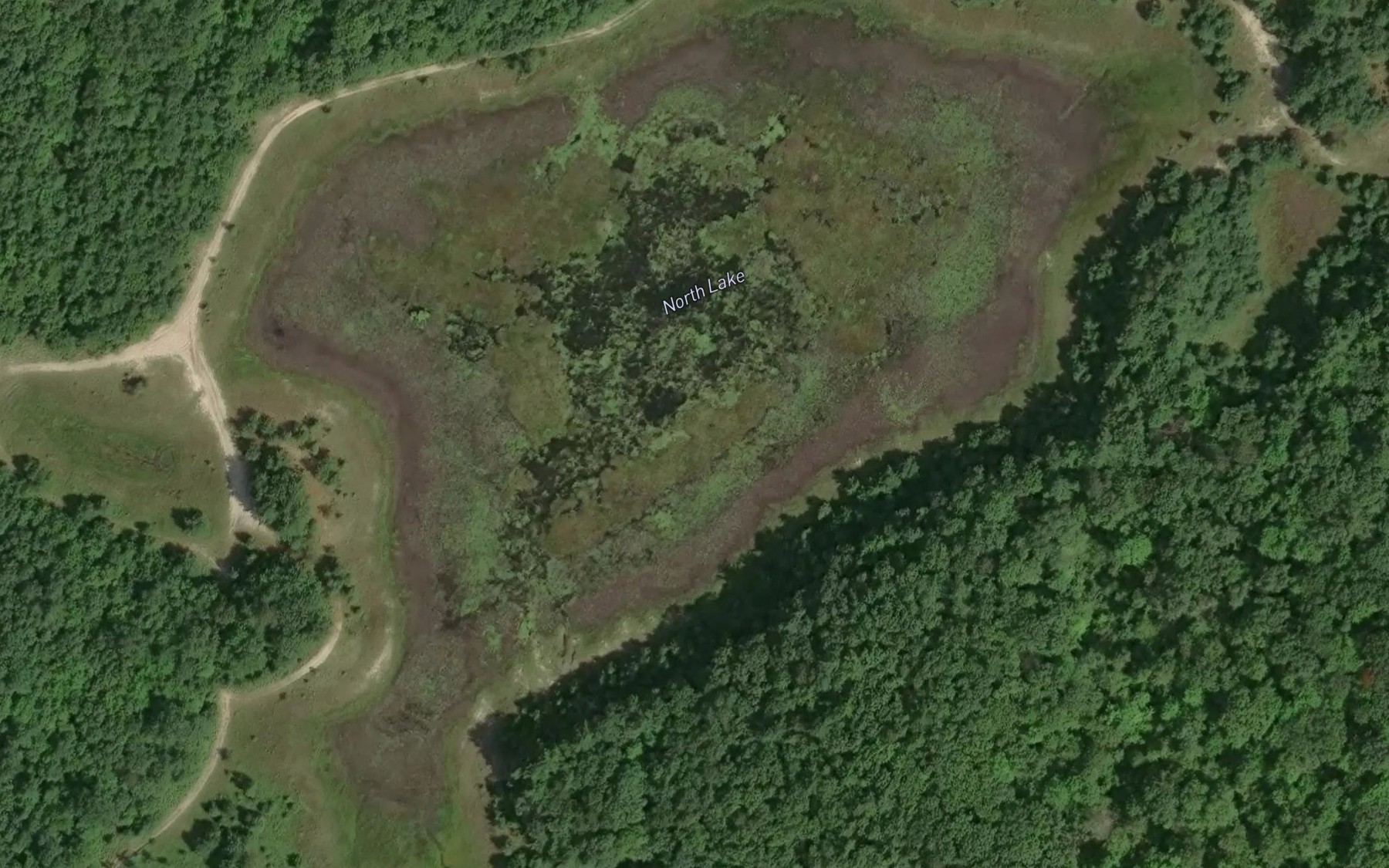 Satellite map of the North Lake