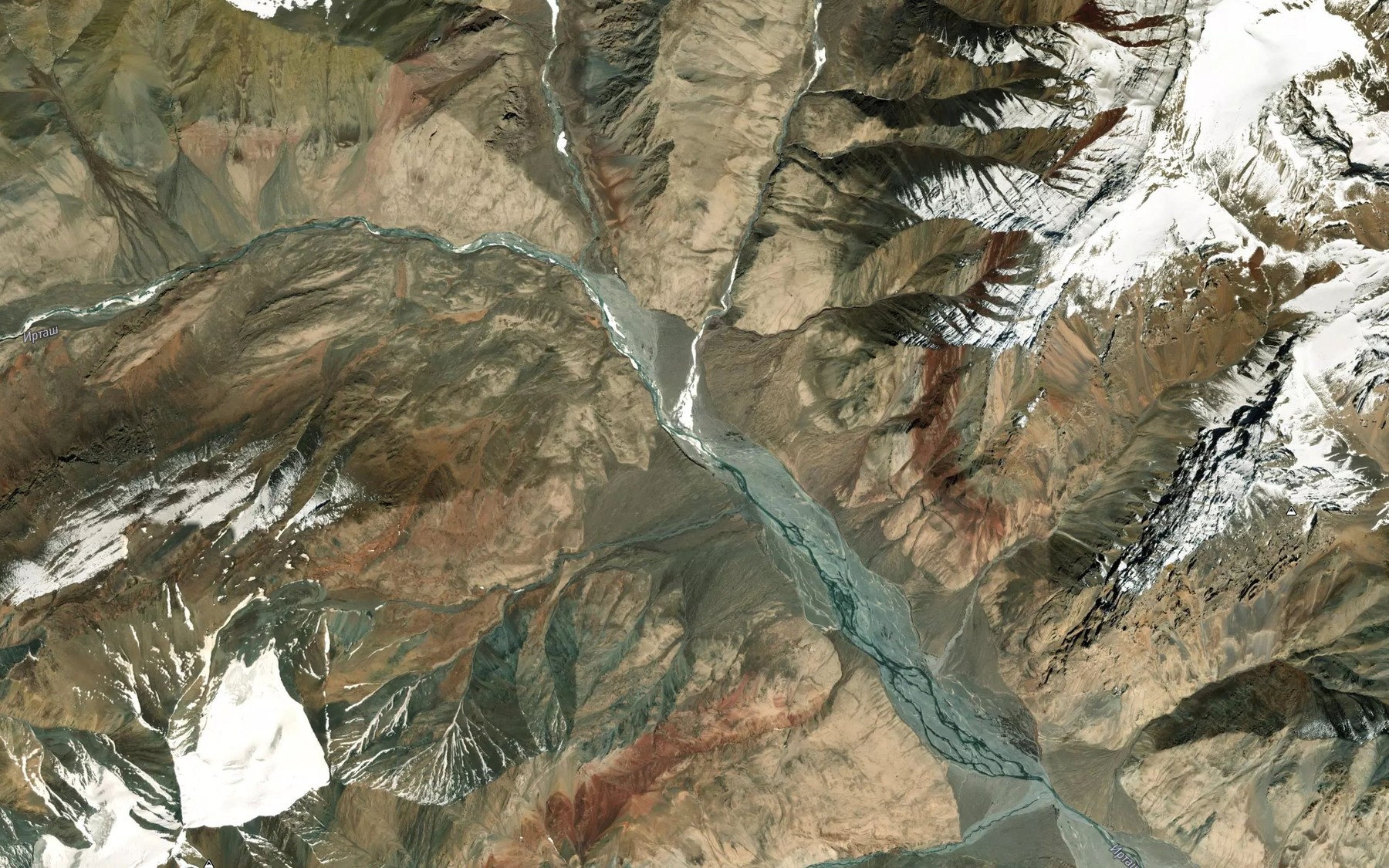 Satellite map of the Bordu