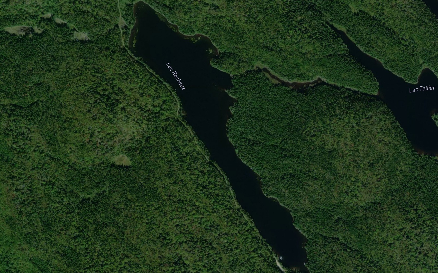 Satellite map of the Lac Rocheux