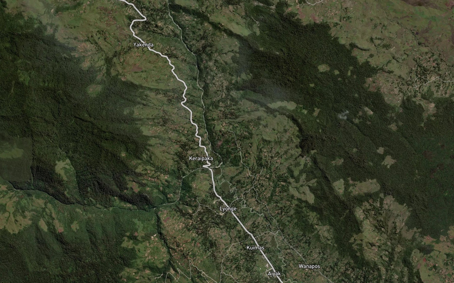Satellite map of the Hangi River