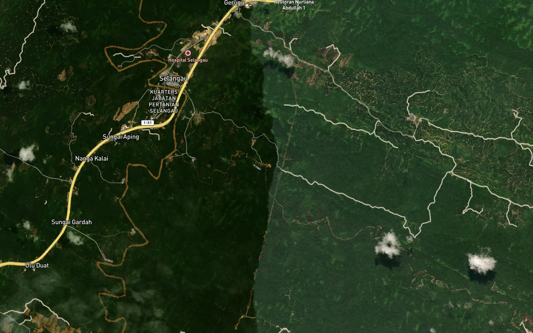 Satellite map of the Sungai Engkasan