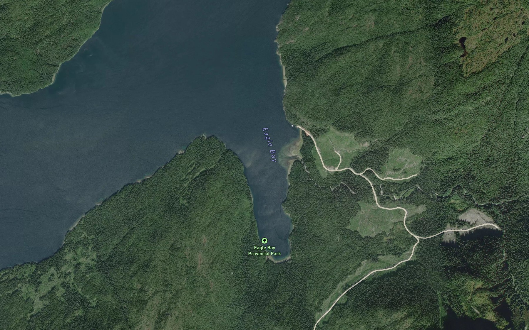 Satellite map of the Eagle Bay