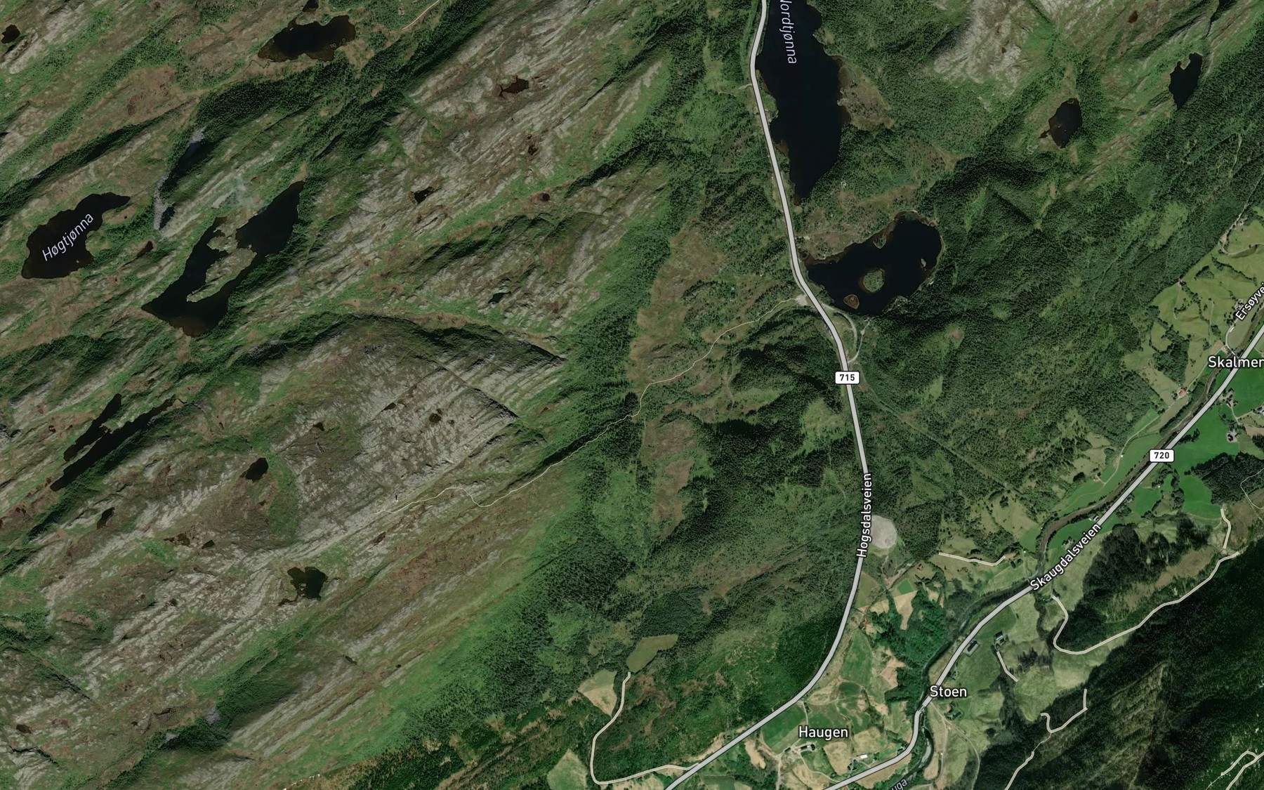 Satellite map of the Skorvskardbekken