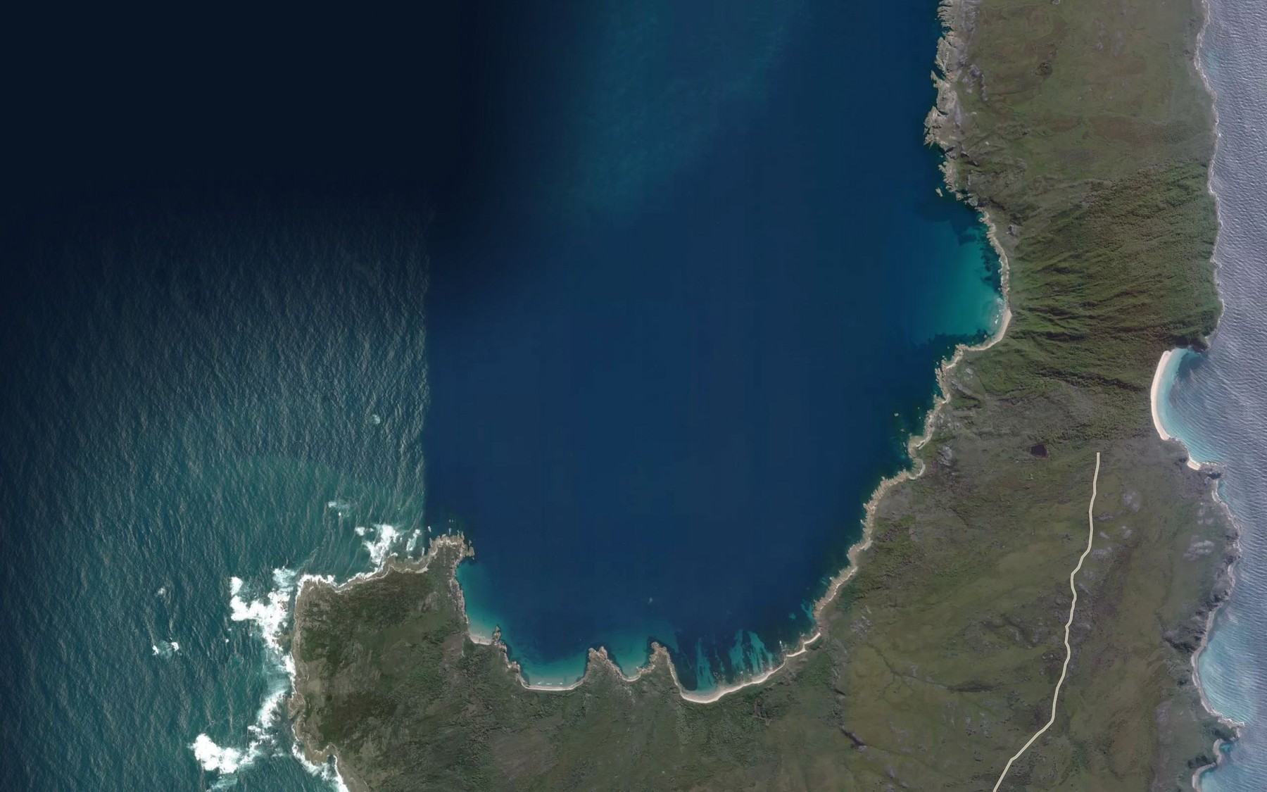 Satellite map of the Cuvier Bay