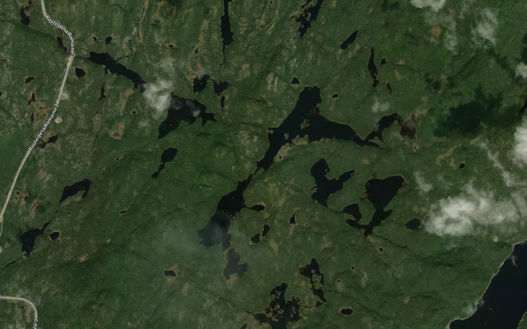 Satellite map of the Lac Maurice