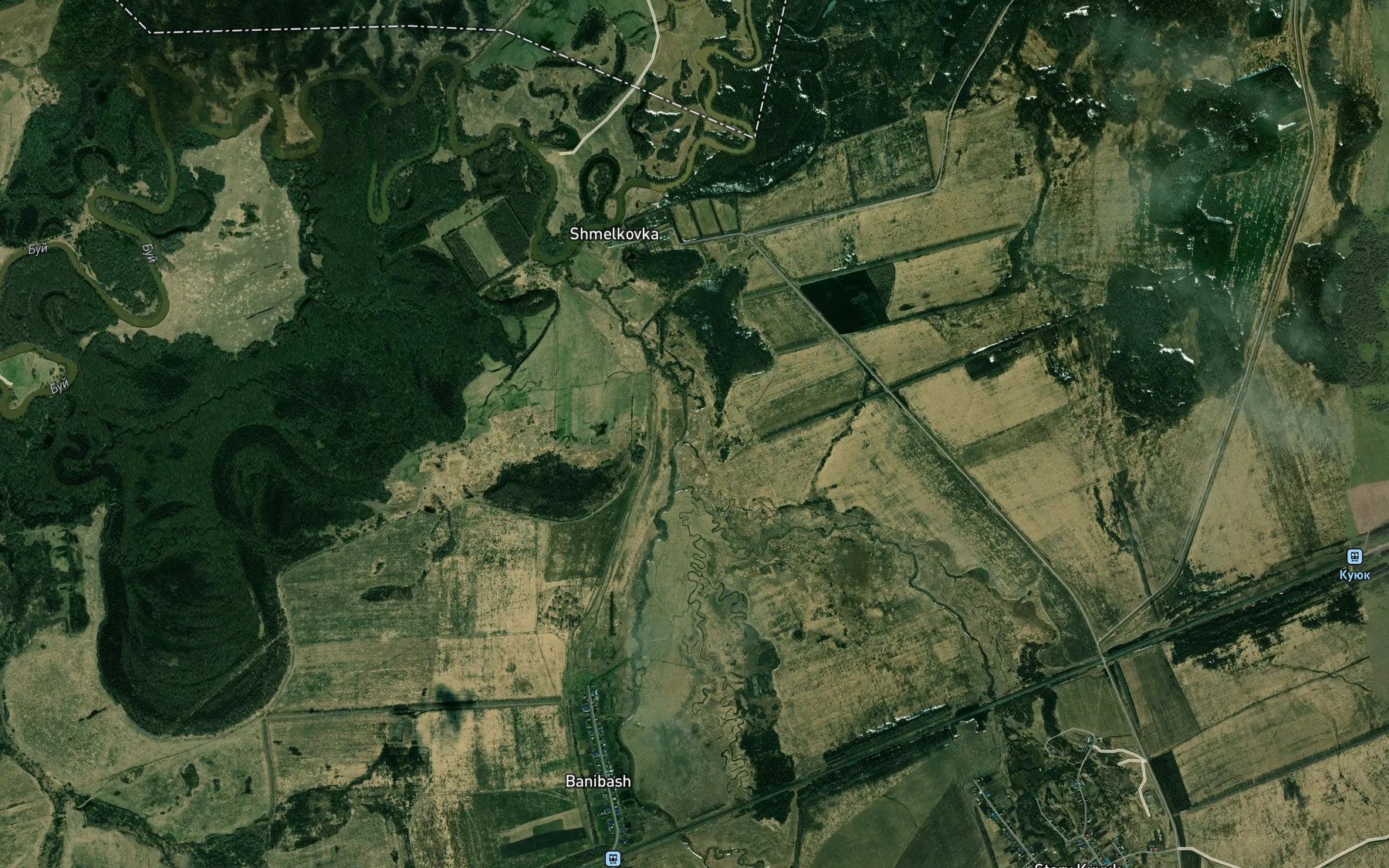 Satellite map of the Kindekly
