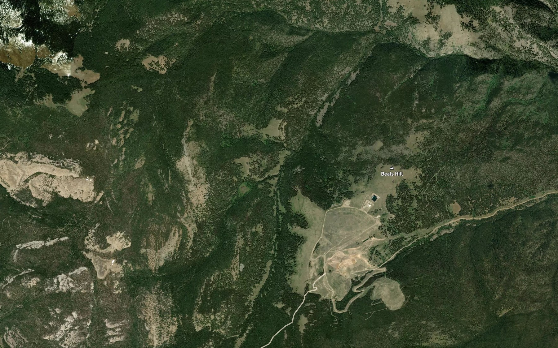 Satellite map of the Spring Creek