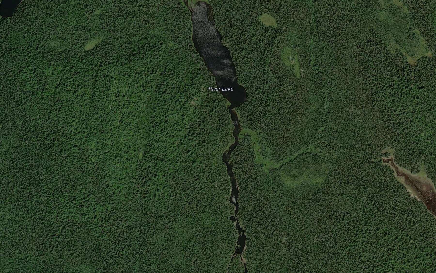 Satellite map of the River Lake
