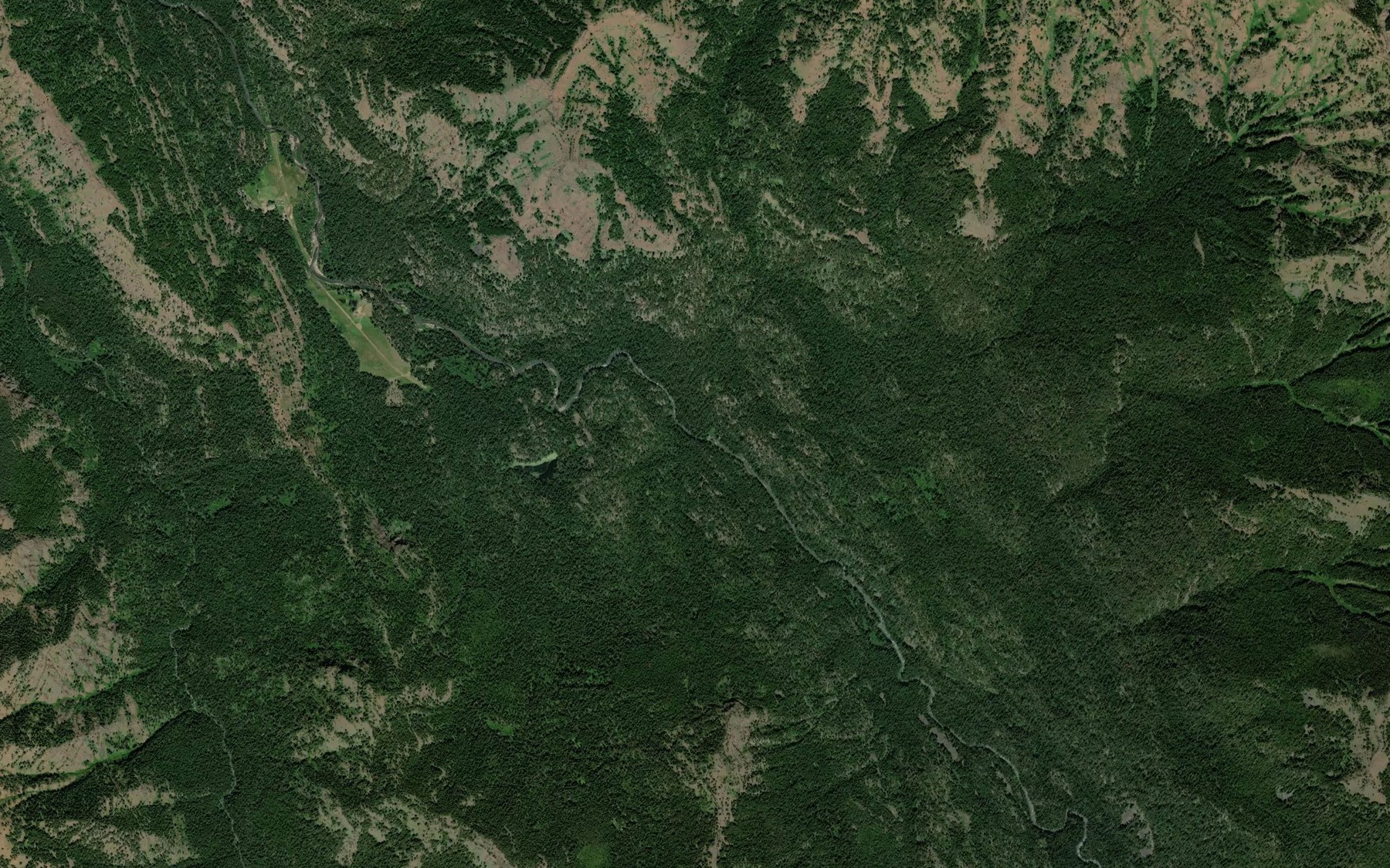 Satellite map of the Chaparral Creek
