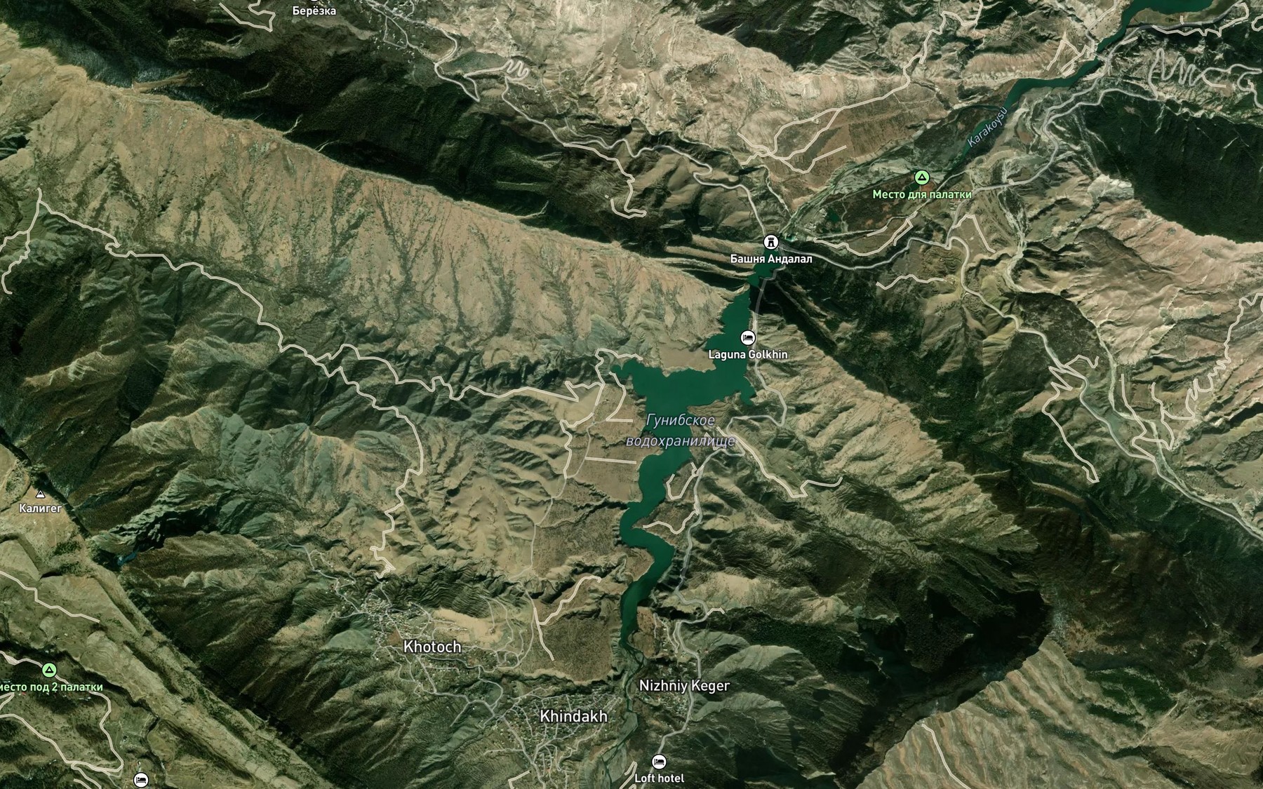 Satellite map of the Koroky